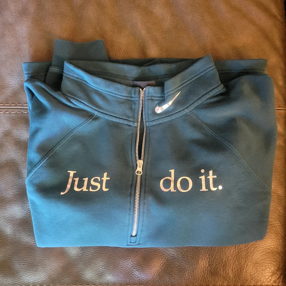 NWOT Nike Half Zip 'Just Do It' Pullover - Picture 11 of 11